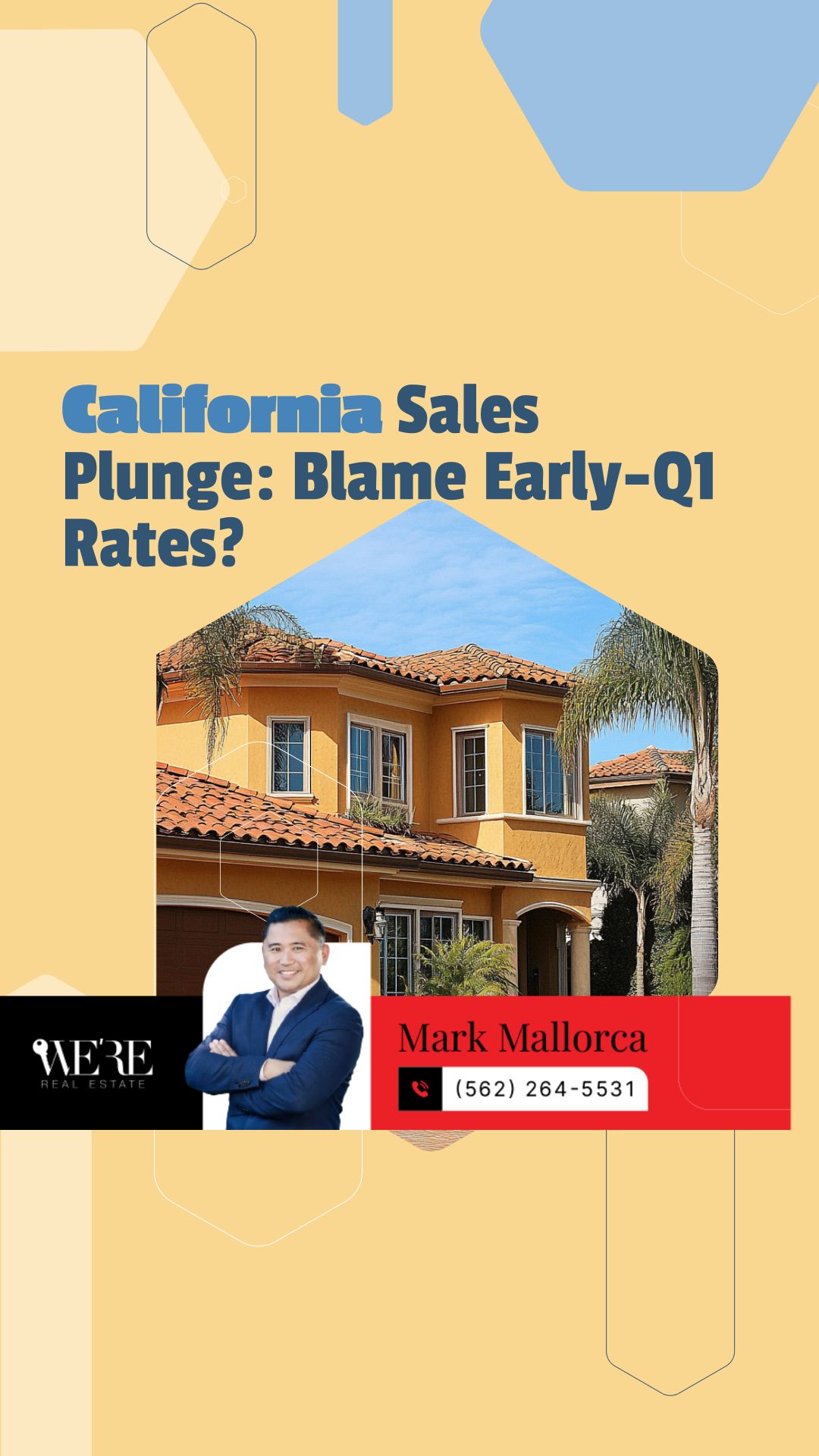 California Home Sales Plunge 10% on High Rates